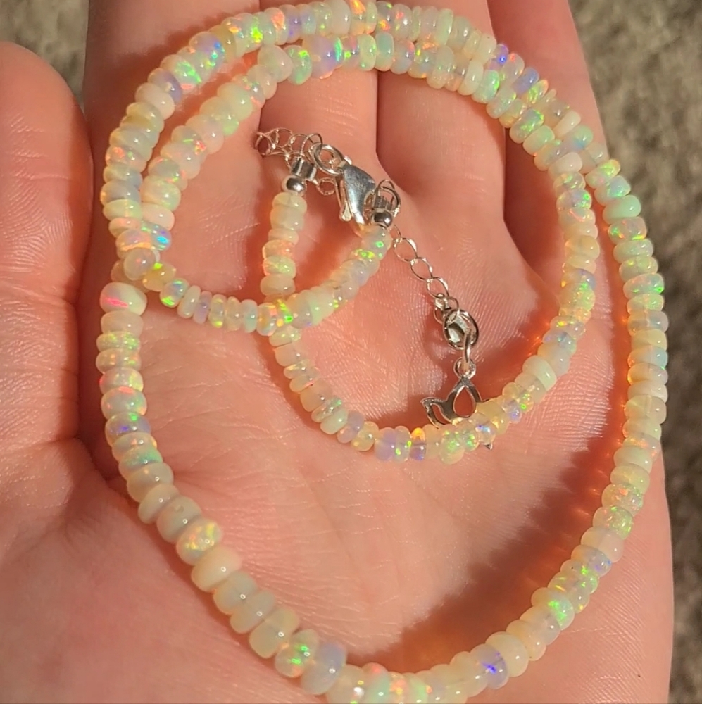 Natural Ethiopian Welo Opal Necklace